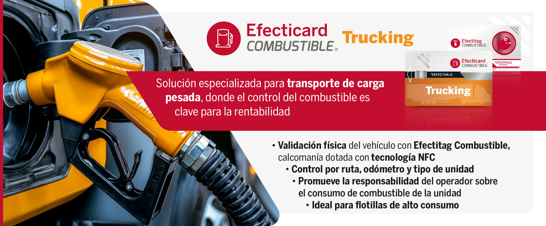 Efectivale Vales de Gasolina Vehículos Pesados Trucking